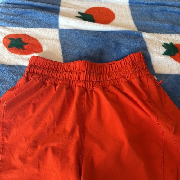 Lululemon Orange Track That High Rise Lined Short 5” - Picture 4 of 11